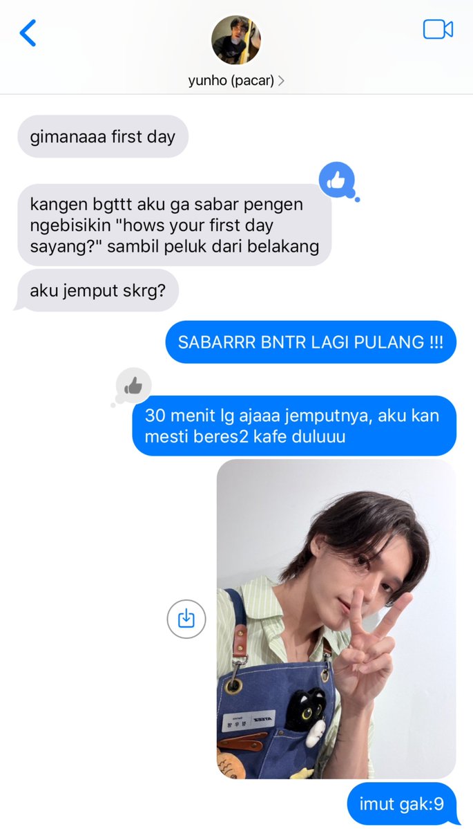 MAKMURJWYA's tweet photo. yunwoo one tweet pas wy lagi first day kerja 🩷 https://t.co/7urh29vW7H
