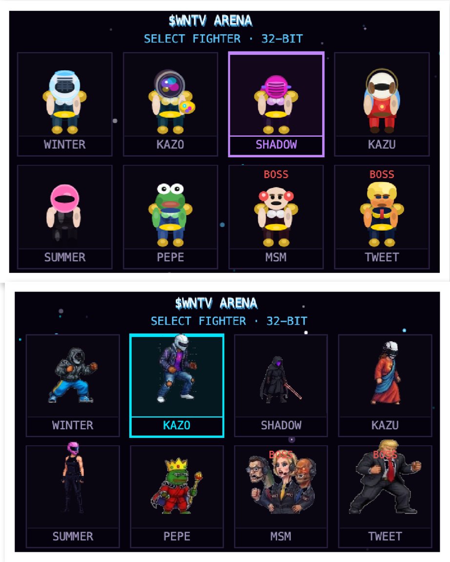 winternomics's tweet photo. Our 2d fighter designs 4 $WNTV Arena are progressing rapidly this is what less than 24 hours of work looks like from original character designs 2 new 32 bit rendered models....got a roster of secret characters coming 2 ur gonna 🩵 &amp; LOL over when u see em 🥶 https://t.co/t6Ll5wkhRF