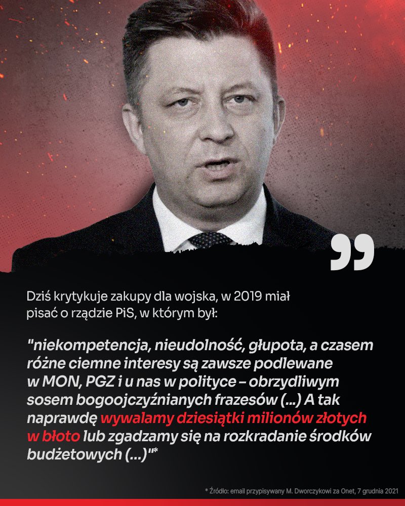Obywatelska_KO's tweet photo. Bogoojczyźniane frazesy zamieniliśmy na przemyślany, konsekwentny plan wzmacniania polskiej obronności.

Może teraz, gdy PiS się sypie, znowu usłyszymy od Michała Dworczyka jakieś szczere opinie❓ https://t.co/8ocRqtZXMR