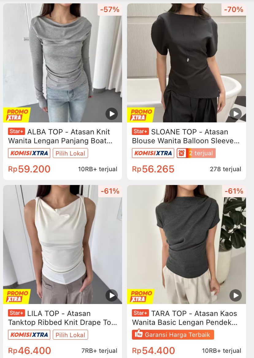 azzazsr's tweet photo. BAJU 50K AN &amp; CELANA UNDER 100K...  toko ini emang andalan cewe cewe hemat. walaupun murah, tapi kualitas mantep bgt https://t.co/IxLlly1d2p