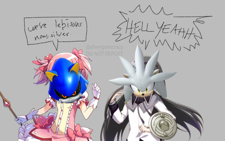 SilverGoesCrazy's tweet photo. oh to larp lebisons (this is a slash silly post)

#metilver #silverthehedgehog #metalsonic #sonicthehedgehog https://t.co/uTa3VX2tdO