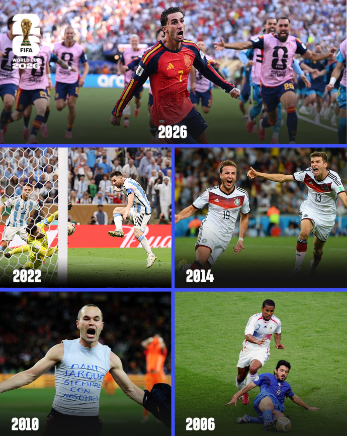 f713205's tweet photo. Drama on the biggest stage 🏆 Five of the last six

@FIFAWorldCup
finals have gone to extra-time https://t.co/sXmC4AuVOb