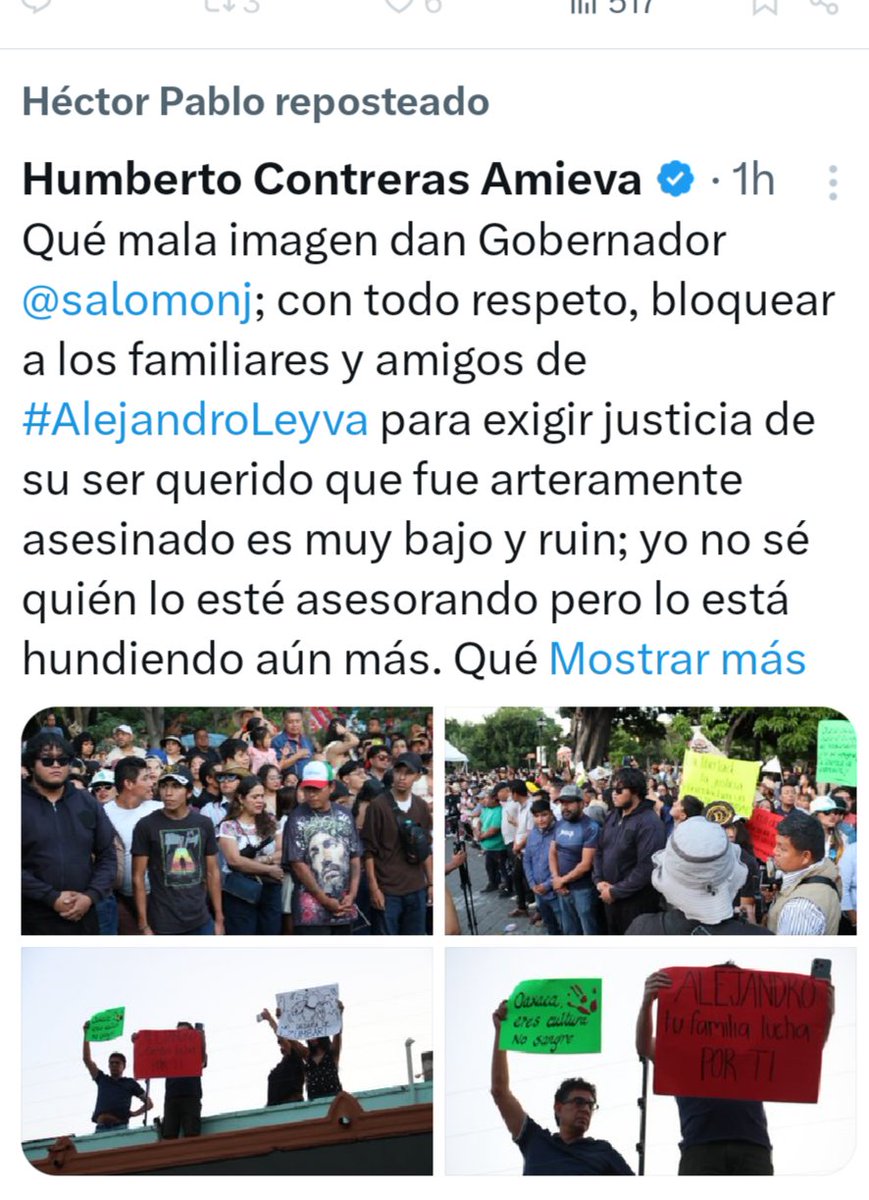 Replica_Tweets's tweet photo. Los asesores de @salomonj en #Oaxaca parecen sus peores enemigos; en la #calenda un grupo de #guardiablancas arremetió contra la protesta pacífica de familiares del periodista #AlejandroLeyva; previamente sacaron del desfile al gobernador
Que necesidad de evidenciar el #temor https://t.co/7mO0Ej8MqR