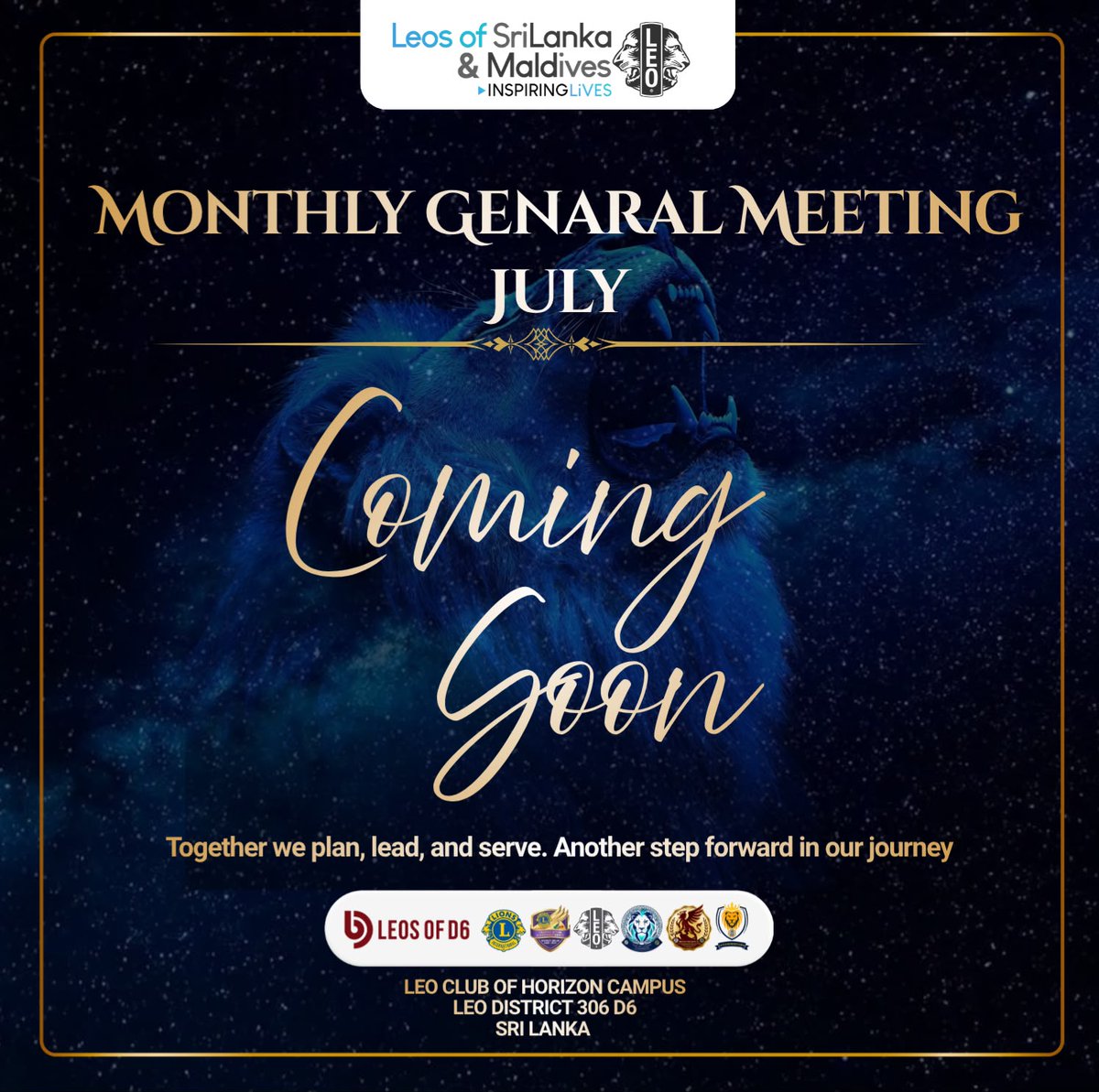 leoclubHC's tweet photo. COMING SOON...

📢 Attention Leos 🦁💙

#MonthlyGeneralMeeting
#LeosofD6
#LeadTheWay
#HorizonLeos 
#EmbraceTheNewEra
#LeoMD306
#LeosofSriLanka_Maldives
#Make_A_Difference_Beyond_The_Horizon https://t.co/877PFDGPgp