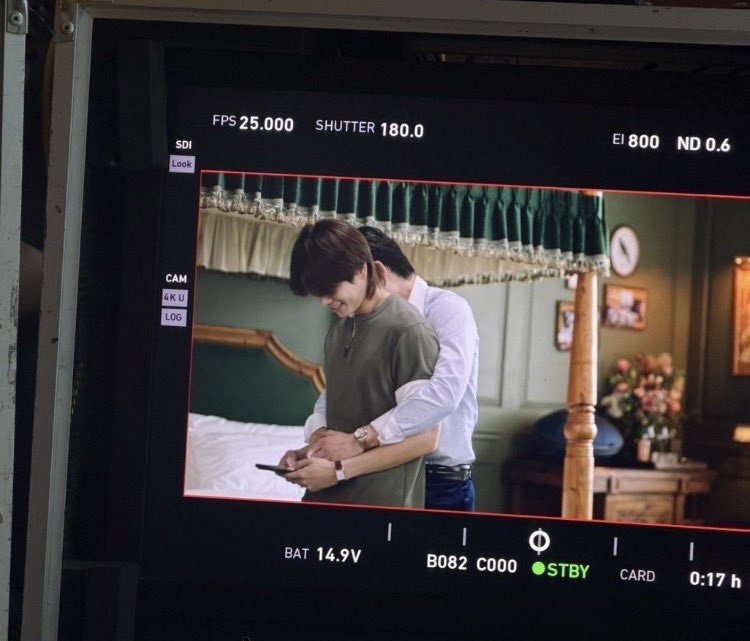 rknshimuralvr's tweet photo. pondphuwin off cam >>> 

#PeachAndMeSeriesEP3 https://t.co/8UHLXORmxx