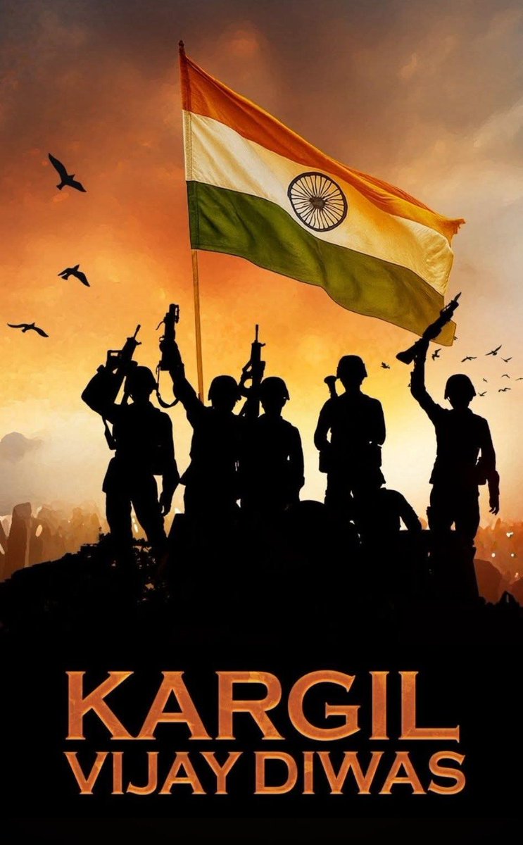 sh3mal's tweet photo. कारगिल विजय दिवस के पावन अवसर पर मातृभूमि की रक्षा हेतु अपने प्राणों का सर्वोच्च बलिदान देने वाले भारत माता के वीर सपूतों को शत्-शत् नमन। 

उनके अदम्य साहस, पराक्रम, त्याग और राष्ट्रभक्ति की गाथा प्रत्येक भारतीय के लिए सदैव प्रेरणास्रोत रहेगी।

#KargilVijayDiwas #IndianArmy https://t.co/3Fx8bzmedL