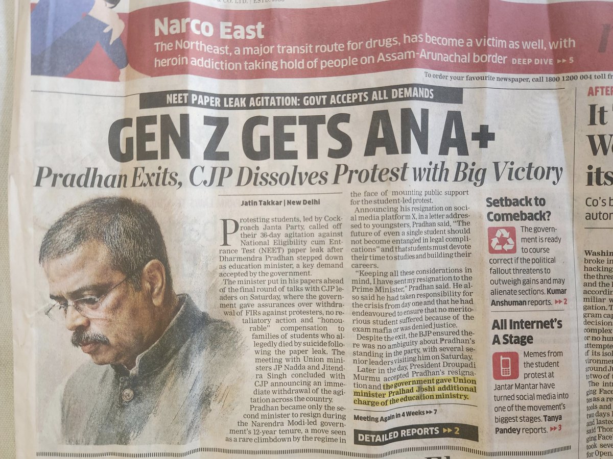kaankit's tweet photo. इतिहास में दर्ज यह GEN Z आंदोलन!!

शिक्षा मंत्री को तो बदला ही, बहुत कुछ थोड़ा थोड़ा बदला. https://t.co/88p3JIfuje