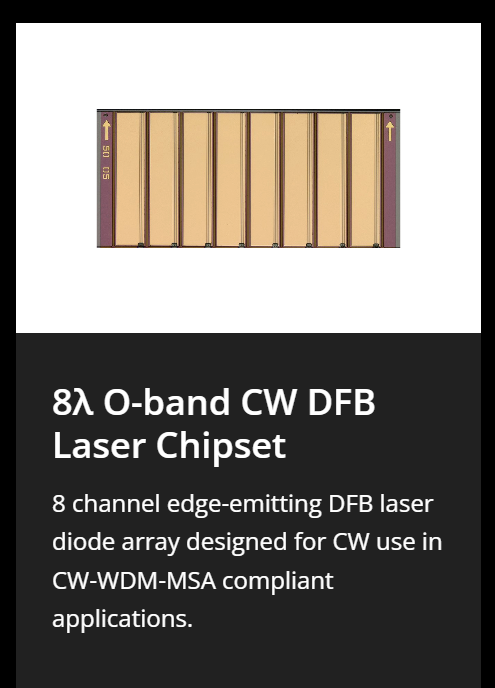 revoAIution's tweet photo. Just another piece of evidence showing the Ayar Labs and $SIVE connection is real.  $SIVE's own product spec sheet against what Ayar Labs' CTO actually described, and the match is precise.

$SIVE's 8λ O-band CW DFB Laser Chipset. An 8 channel, edge-emitting DFB laser array, CW-WDM MSA compliant, custom designed and supplied in high volume as die for another company to integrate into their own module.

Ayar Labs' CTO's own words on SuperNova. "Ayar Labs uses Sivers' DFB cell and has adapted it to create a laser array packaged in a module, with the lasers multiplexed and split into wavelengths." An 8 or 16 port module, 16 wavelengths per port.

Same wavelength architecture. Same standard, $SIVE is a founding member of CW-WDM MSA. Same business model, $SIVE ships the raw laser die, Ayar Labs packages it into their own finished light source.