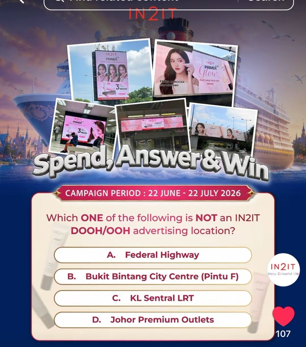 purpl3october's tweet photo. Incredible activity by IN2IT Malaysia
#IN2ITMY
#IN2ITCosmeticsMY
#UltraSmoothPowderPact
#srchafreen
#FreenSarocha
https://t.co/EcQdbdAUI7 https://t.co/QRMEB3yf8V