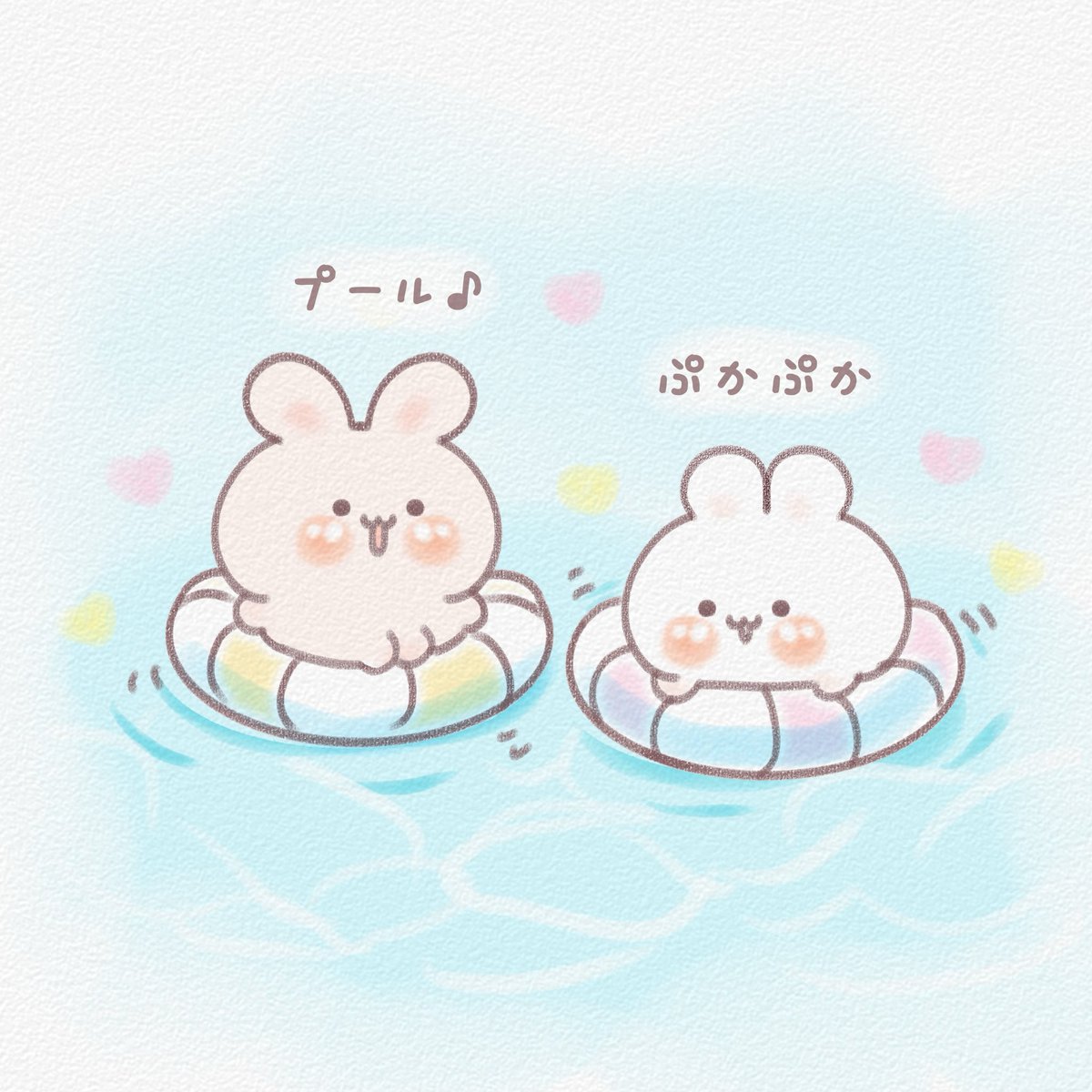__usagi_mochi__'s tweet photo. プール☀️ https://t.co/X0rBCSb43f