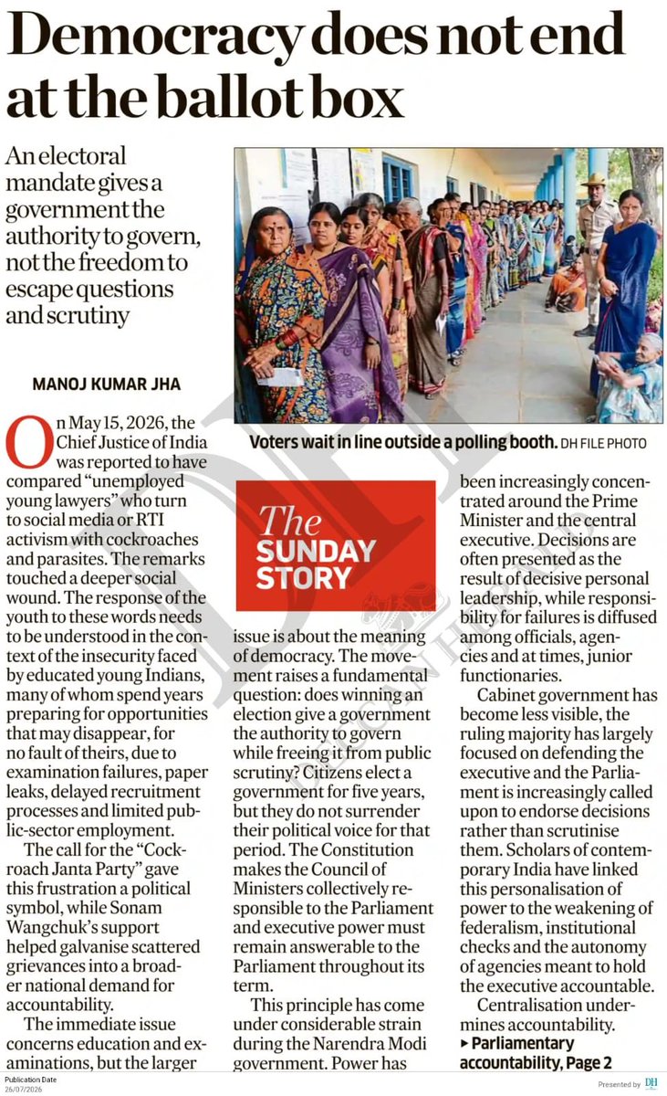 manojkjhadu's tweet photo. Thank you @DeccanHerald 
Jai Hind https://t.co/P9wPasAkaj