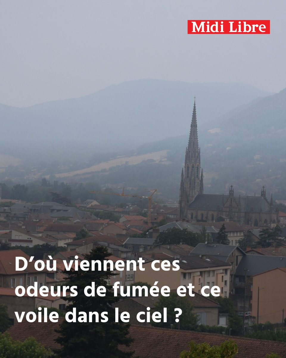 Midilibre's tweet photo. D’où viennent ces odeurs de fumée et ce voile dans le ciel ?
➡️ https://t.co/p2nPOBfawF https://t.co/nGWIR85jCv