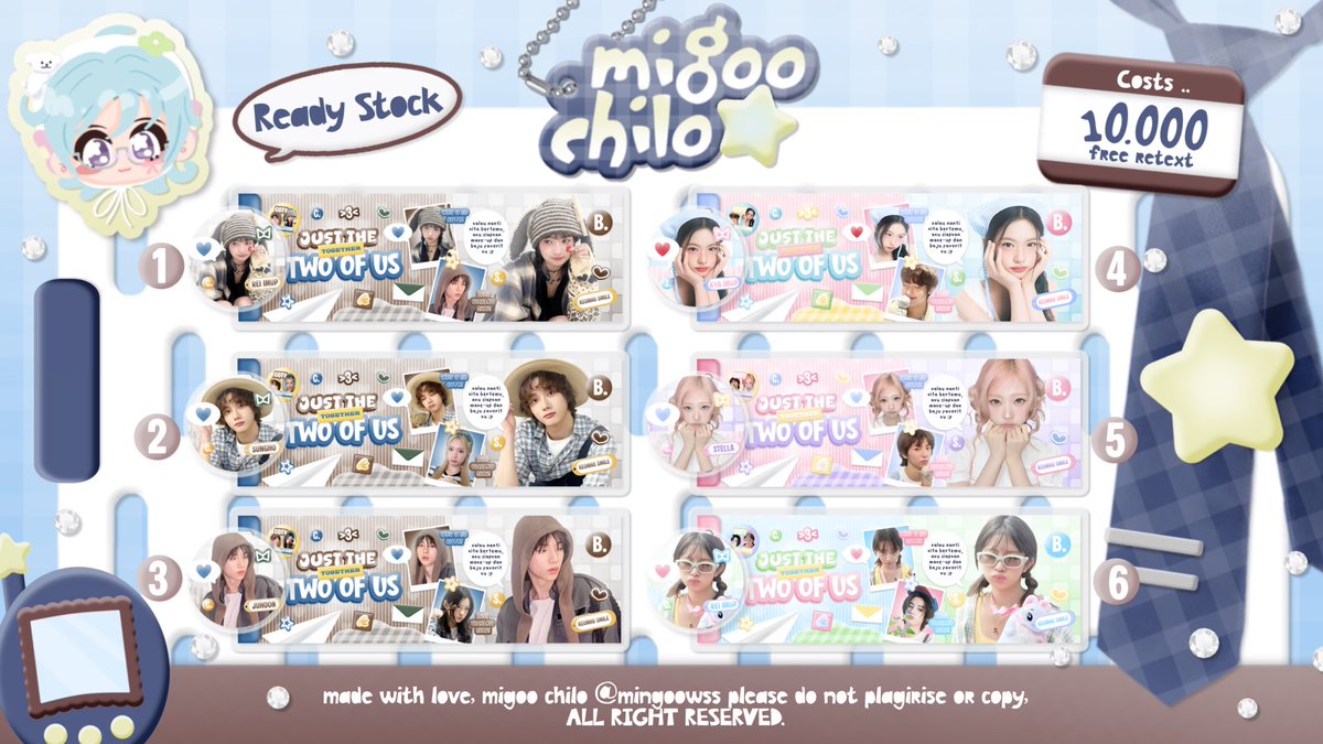 migoochilo's tweet photo. ៶៲៸ ֹ  ⚠️ ꒰ help repost ՙ ? thank you ꒱ ۫   🛝🍀

migoo ada 51 layout rs clearance sale gg &amp; bg yang kalian bisa jemput sekarang juga, prici serba 10k, avail untuk sponsor juga. yukk habiskan leotnyaa 💌

#bealanja https://t.co/u0kmV63pJI