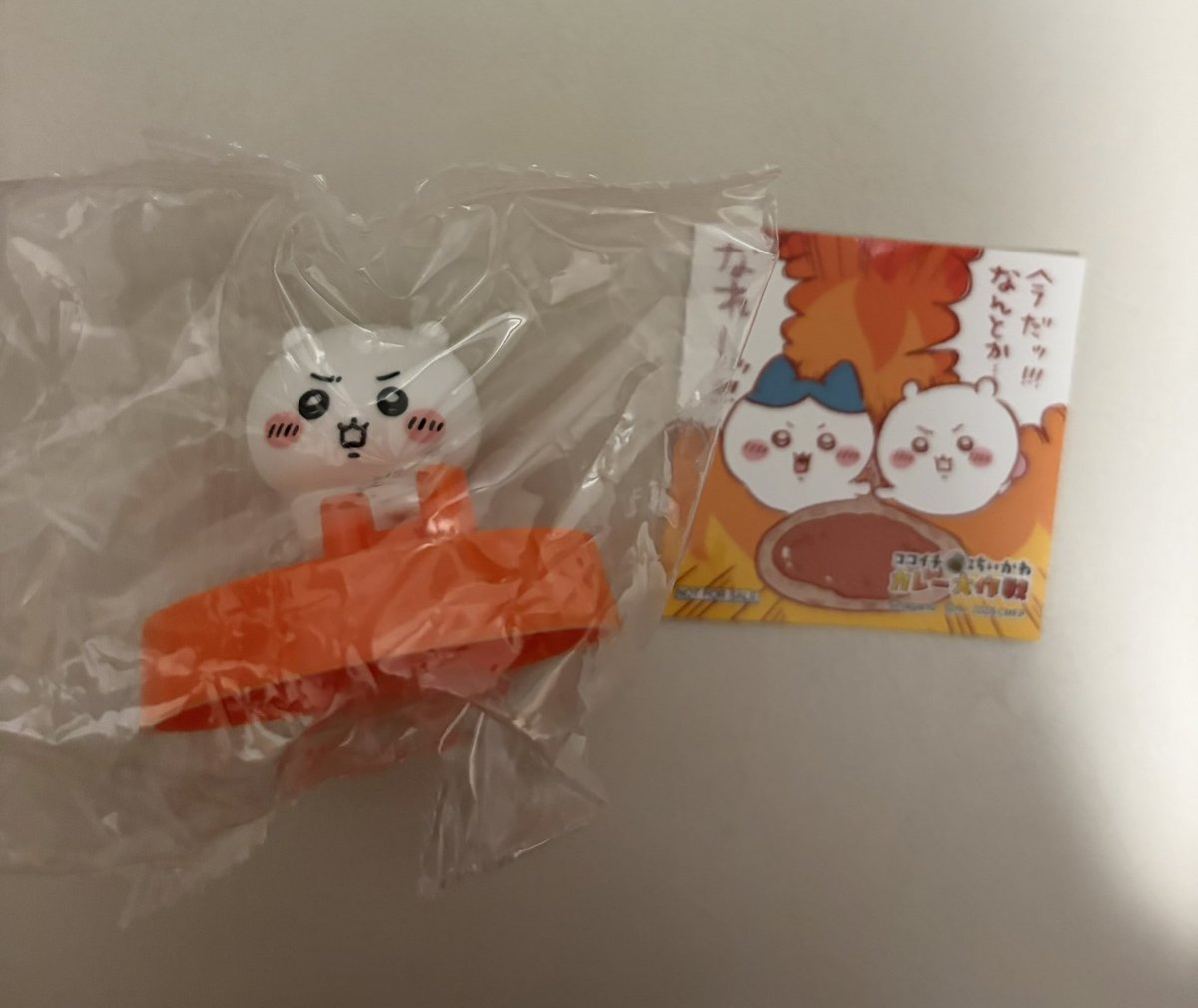 skmtarashic's tweet photo. ちいかわ　ココイチ　コラボ　交換希望

【譲】フィギュア　ちいかわ
　　ステッカー　ちいかわ&amp;ハチワレ

【求】フィギュア　シーサー
　　ステッカー　シーサー掲載分

まとめて交換いただける方優先させていただきます。 https://t.co/bo5jnbXL8c