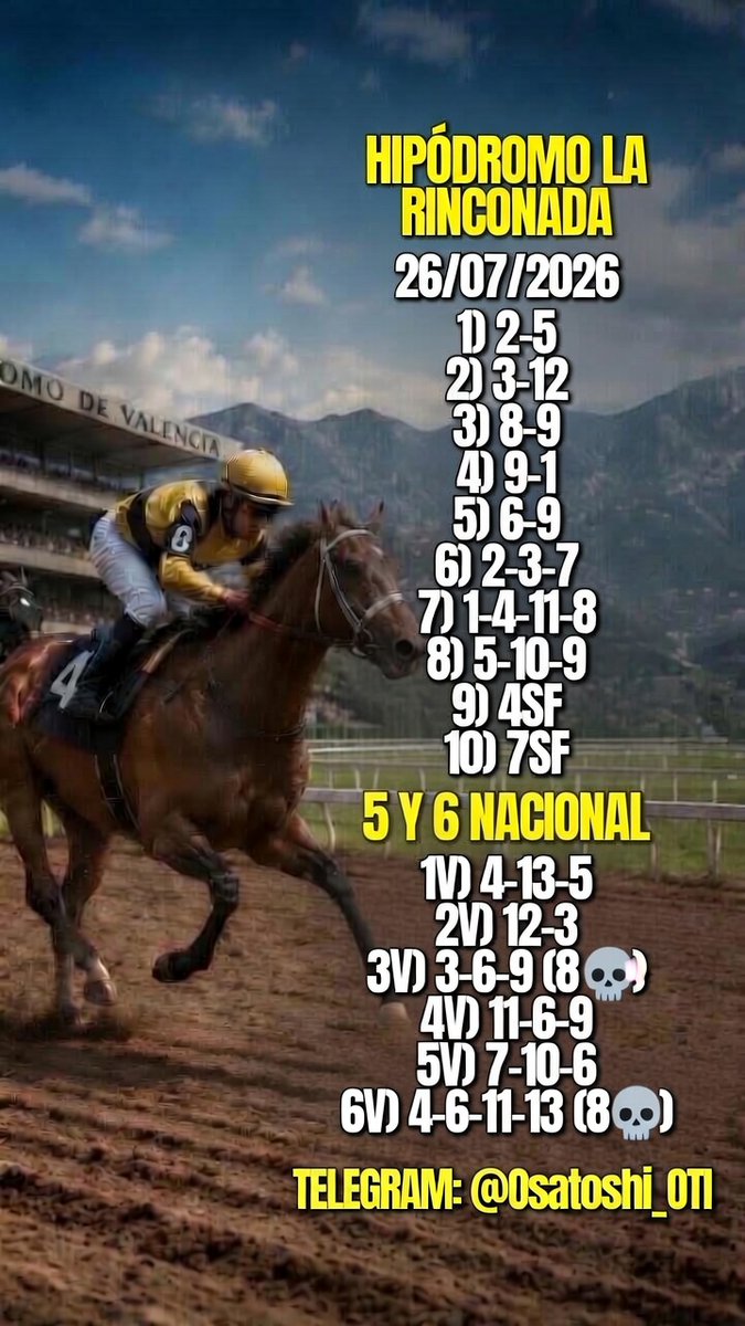 osatoshi_token's tweet photo. Información Hipódromo La Rinconada 
#Hipismo #CarrerasDeCaballos #Venezuela #Memecoin #5y6 #Crypto https://t.co/bEBGDf4P3d