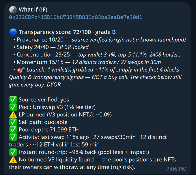 ChirpTradeApp's tweet photo. Snipe/Bundle detection shipped today.

🎯 Launch: 1 wallet(s) grabbed 11% solana:4R8RV8ftPhY84ebUtQKSxLL9HDzZ45DuEs8vprYQrray https://t.co/1xgy2fjg1F