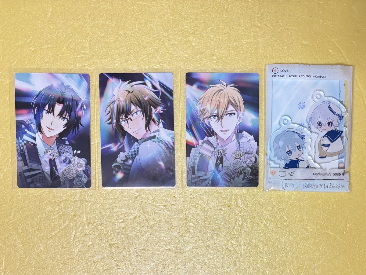 RYO71386334's tweet photo. 【交換】アイドリッシュセブン アイナナ VISIBLIVE TOUR "4WARD JOURNEY" ミニクリアファイル 4J 4WJ 特典 フォトカード

譲)一織 大和 ナギ 楽 巳波(画像参照)

求)特典 壮五1優先 環 天 悠
フォトカ 環 壮五  

郵送のみ。
よろしくお願い致します。 https://t.co/j6gc02RjK9