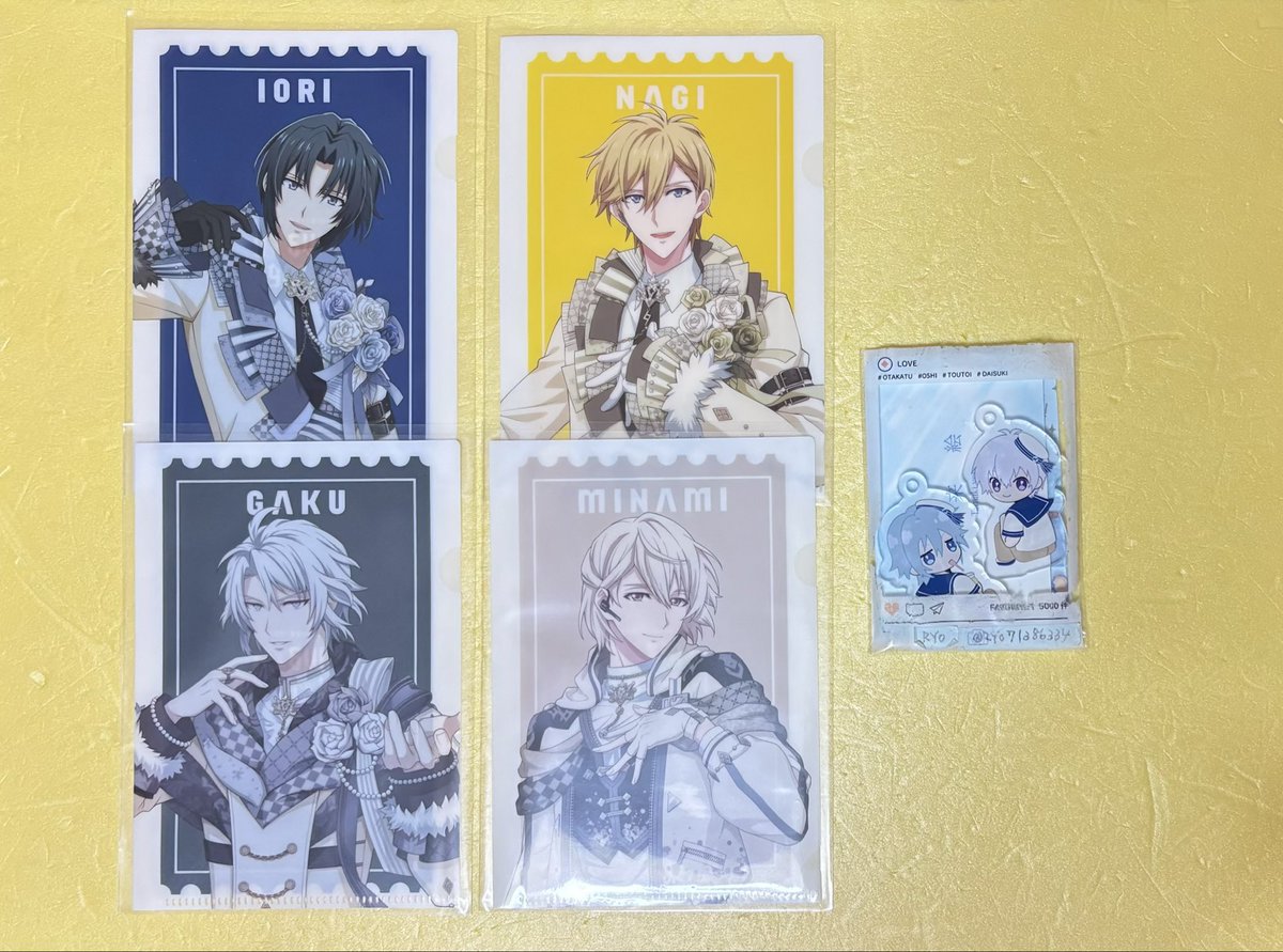 RYO71386334's tweet photo. 【交換】アイドリッシュセブン アイナナ VISIBLIVE TOUR "4WARD JOURNEY" ミニクリアファイル 4J 4WJ 特典 フォトカード

譲)一織 大和 ナギ 楽 巳波(画像参照)

求)特典 壮五1優先 環 天 悠
フォトカ 環 壮五  

郵送のみ。
よろしくお願い致します。 https://t.co/j6gc02RjK9