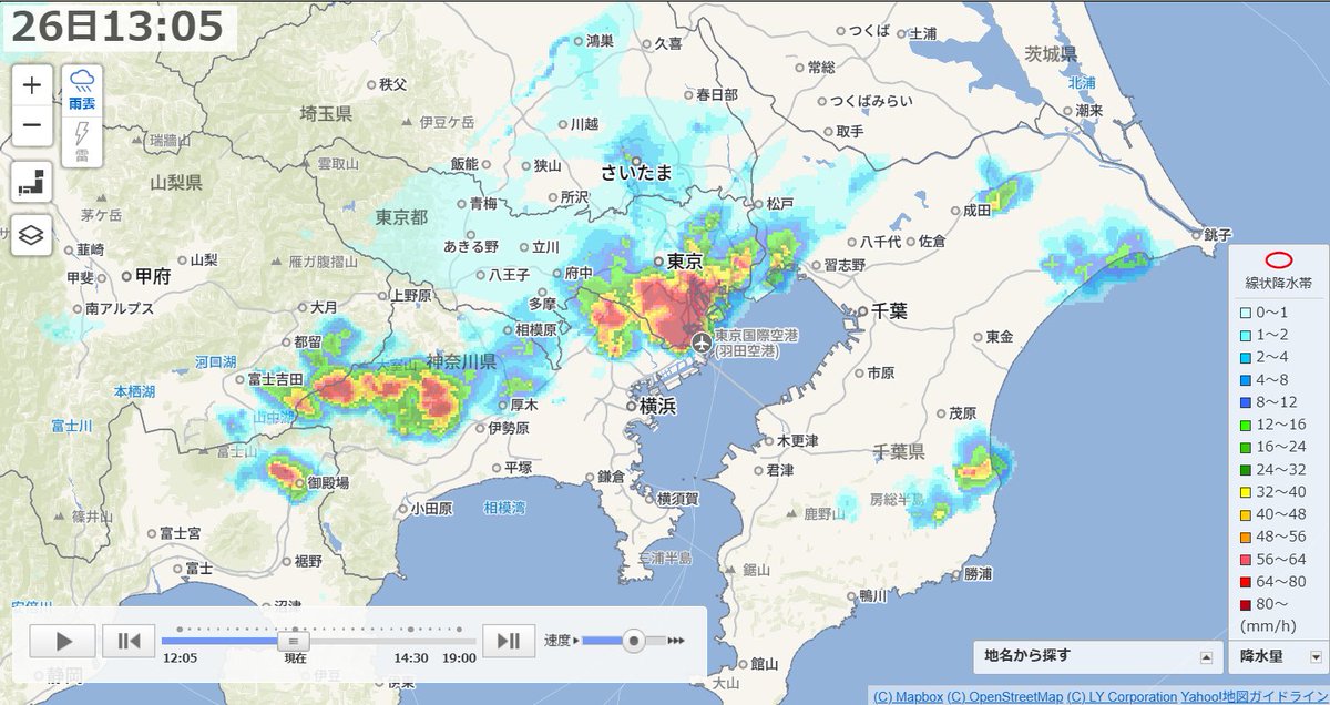 iearhead's tweet photo. 東京は大田区、品川区、目黒区あたりは大雨ですね https://t.co/B460lc6cLf