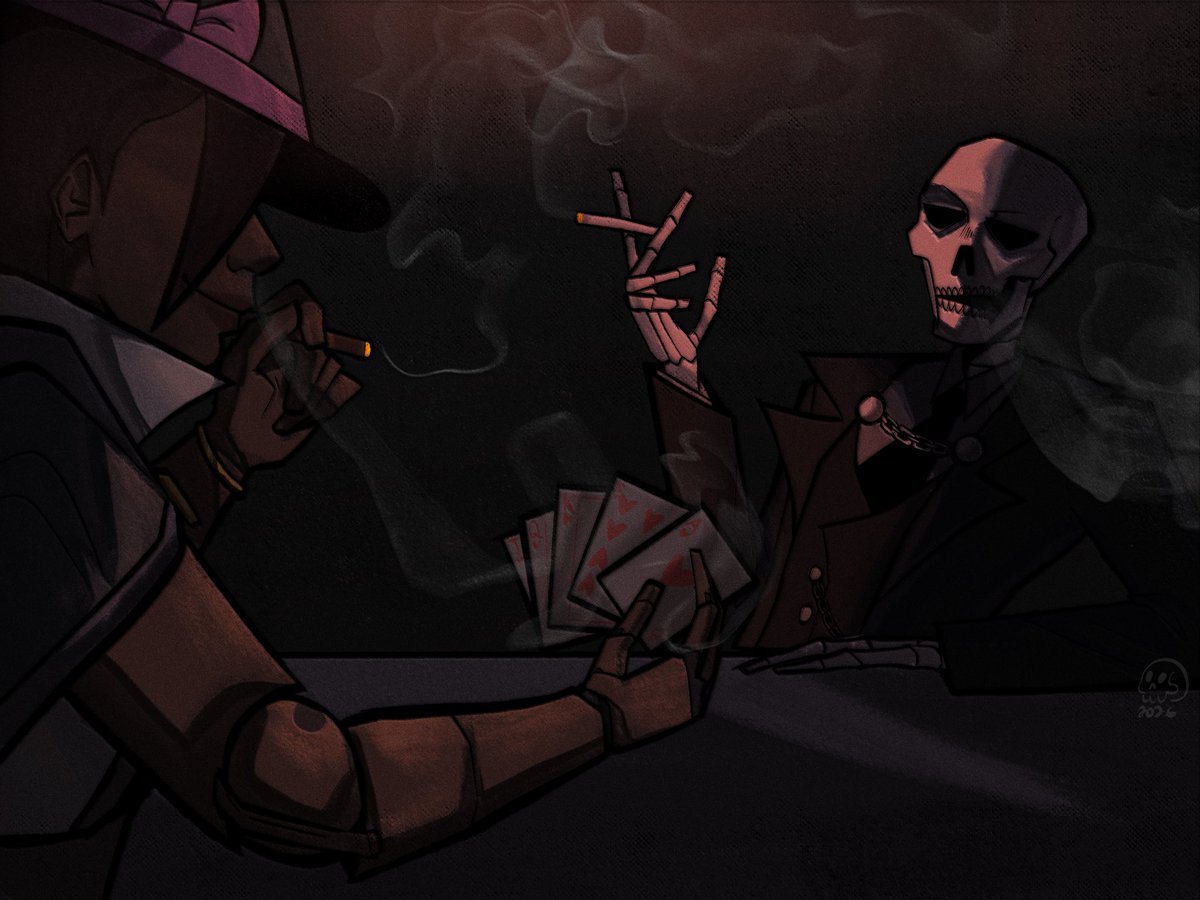 ghostiegoo2's tweet photo. “Most people bet their lives with me when they’ve got something to prove. What’s your reason?”

“I just think the game’s more fun when the stakes are high. Great risk greater reward, right?” 

“Something like that.” https://t.co/ZoiFXDbxZN