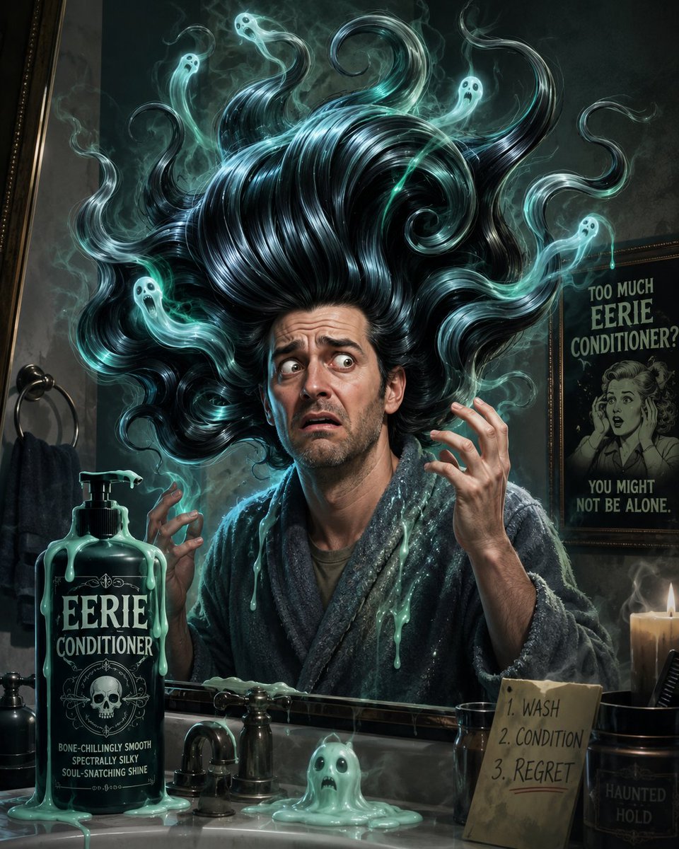 HALION's tweet photo. @ttiimmees "generate the image of a man who's had too much eerie conditioner"

Grok vs Chat and I'm sure you can guess https://t.co/l58OJb4Uhg