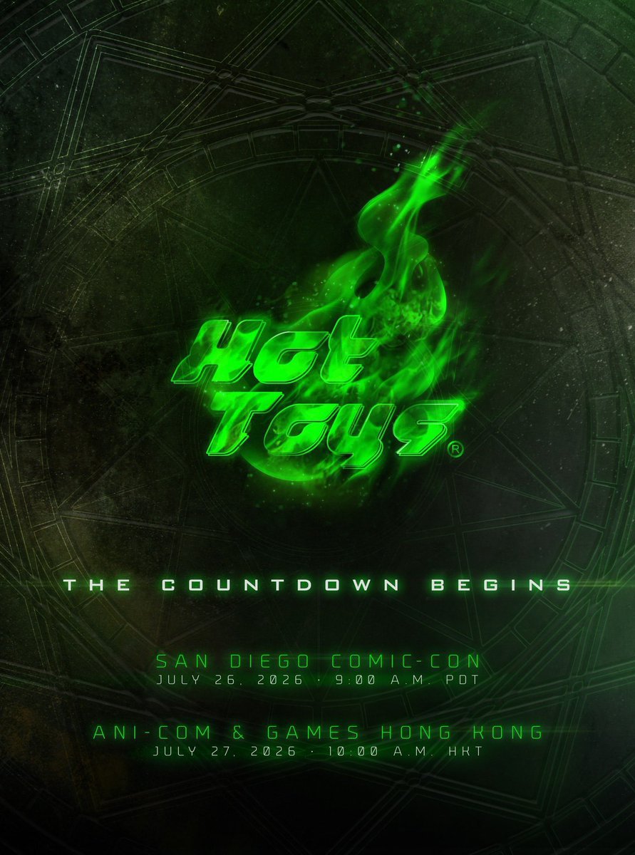 collectsideshow's tweet photo. Something's coming. The countdown is on.
🕘 9 a.m. PDT
📅 July 26, 2026
📍 San Diego Comic-Con (Exhibit Hall | Booth 2401) 

#HotToysCollectibles #SDCC #Avengers #Doomsday https://t.co/jloJDyrmbx