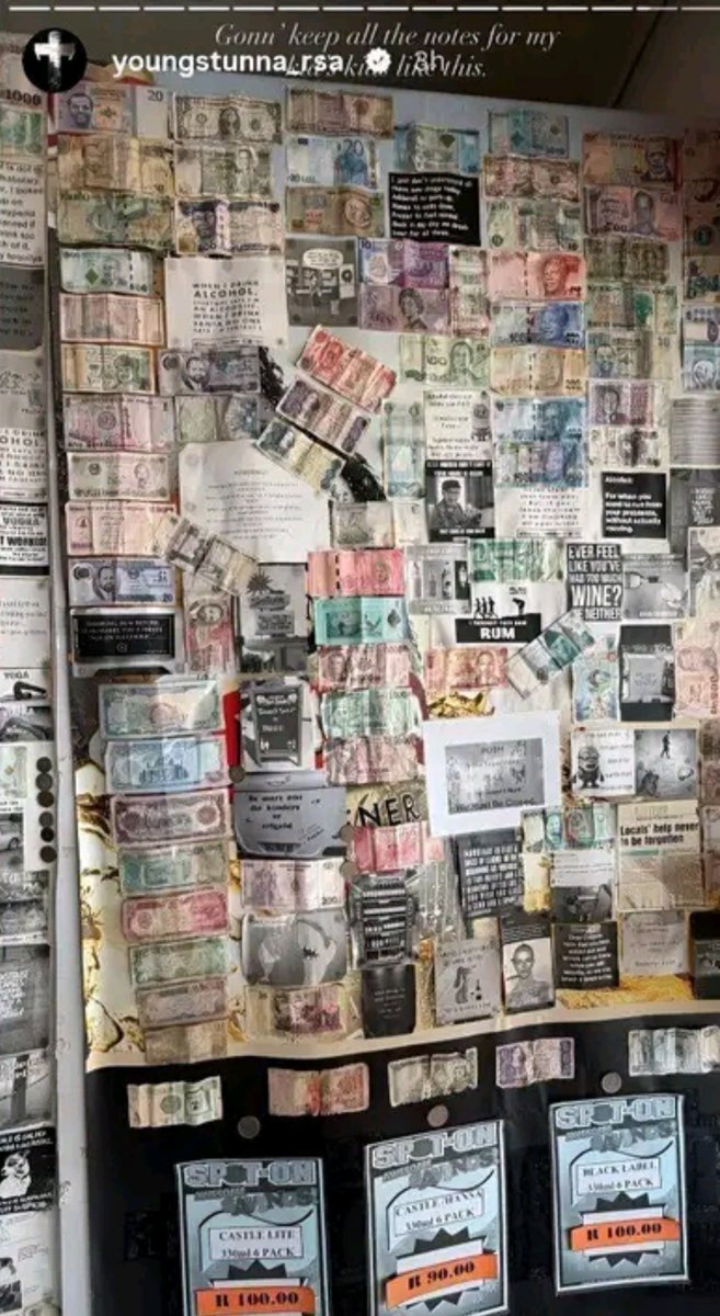 busiwe_bubu's tweet photo. Young Stunna keeps a banknote from every country he visits as part of his collection. 💵🌍
"I'm going to keep all these banknotes for my kid's' kids." https://t.co/C5QpPF9j2f