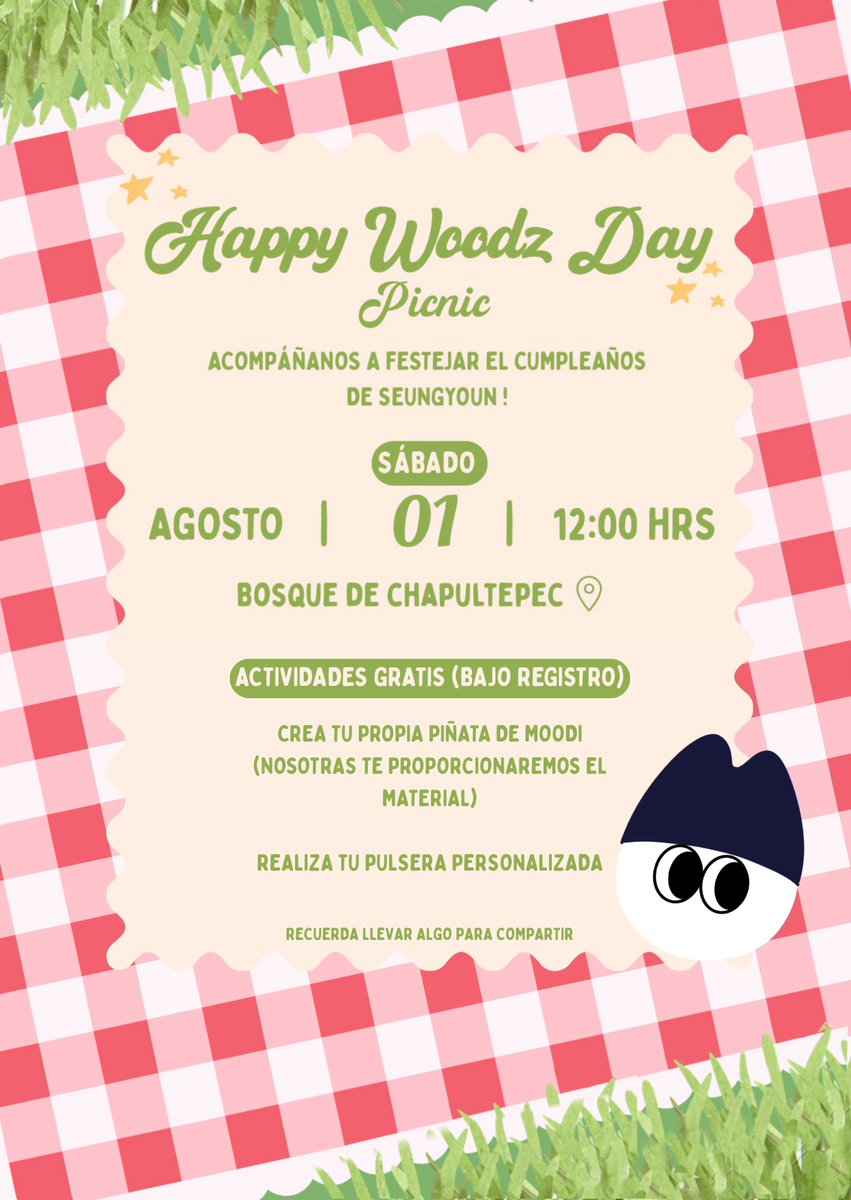 nrvss_s's tweet photo. Moodz de México estaremos haciendo un picnic para celebrar por adelantado el cumpleaños de @_chowoodz ! 
Vayan vayan 👨‍🦲

#woodz #seungyoun #우즈  #moodz #승연 #조승연 https://t.co/sLY6LFWwmv