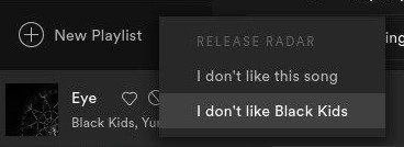 sadreturns's tweet photo. finally spotify seems to be chudding out a bit with the options https://t.co/aJ24ALtxwT