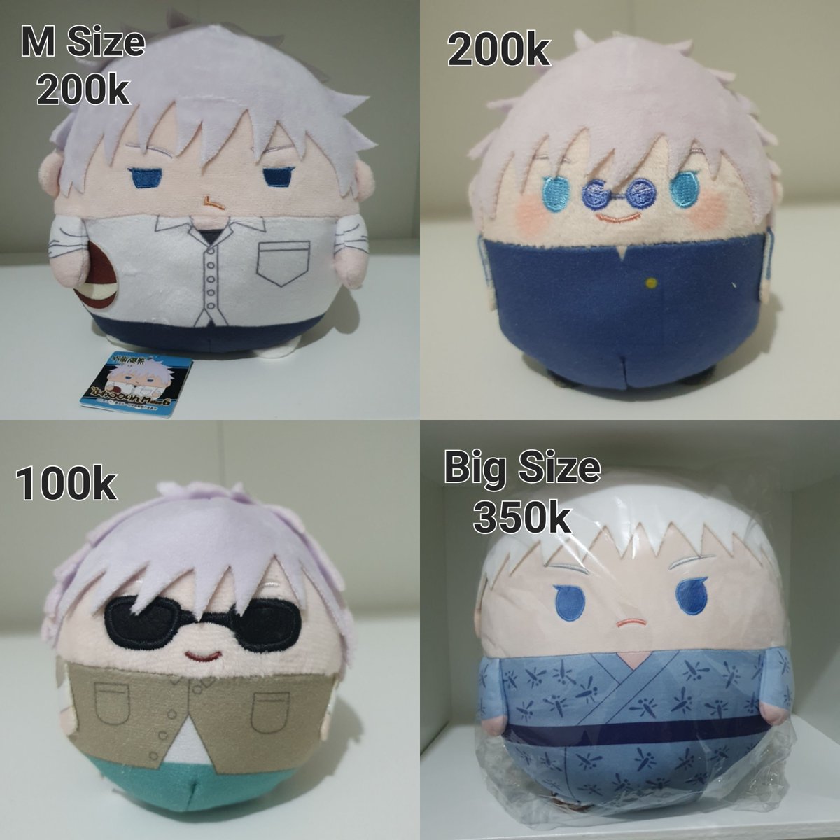 namjuwon18's tweet photo. WTS FUWAKORORIN GOJO SATORU

- BF Putih 115k
- BF Hitam Vol 5 85k
- Bf Hitam Vol 1 70k
- HS 100k
- Bonus Suit 70k (defect pabrik tangan hanya 1)
- Bomber 160k
- Pantai 140k
- Basket S 120k
- Basket M 200k
- Hijau 100k
- Nuikuji vol 2 200k
- Fanmade Kimono Big 350k
#warungjjk https://t.co/PPpViCf1Ah