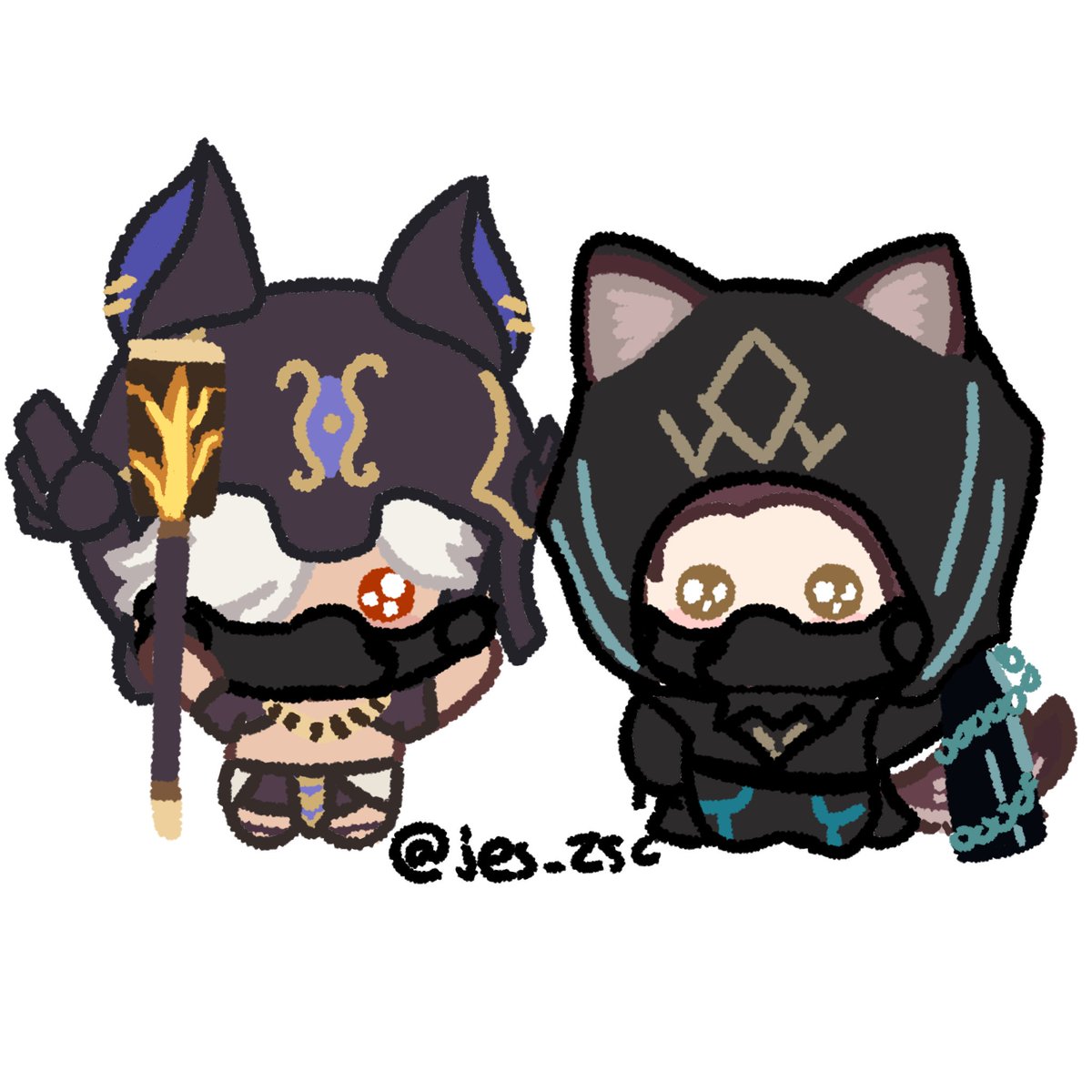 jes_zsc's tweet photo. What if #valko meet #cyno https://t.co/ZsHNRFe8uJ