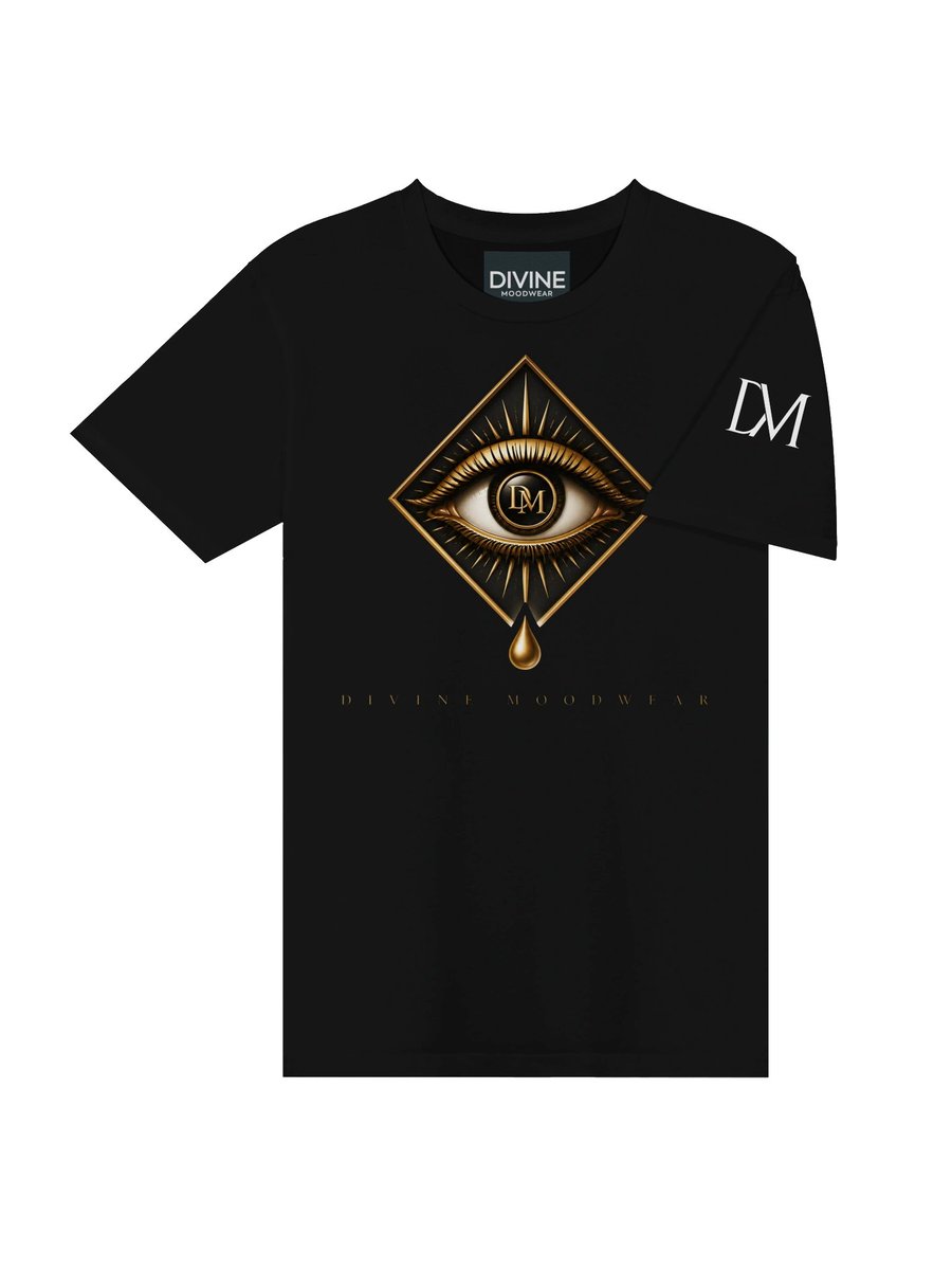 DivineThoughtTM's tweet photo. 👑 Divine MoodWear Eye Emblem Tee

Price: $24.50 *Buy it now* 👇🏻

https://t.co/myTDktt2vn

@DivineMoodWear graphic tee featuring a gold-and-black diamond eye emblem with DM lettering. 

A premium unisex crew neck shirt with minimalist symbolism and everyday comfort. https://t.co/4ZUMwVZjq5