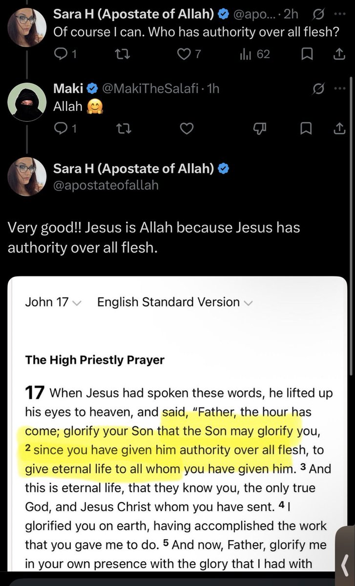 apostateofallah's tweet photo. Muslim woman confirms that Jesus is Allah!! 😮 https://t.co/DuLlGCBBBi