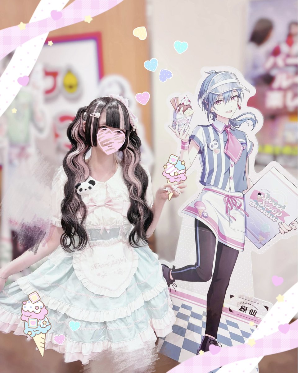 midornyan's tweet photo. まねきねこコラボたのしかった^⸝⸝ɞ̴̶̷ ·̫ ∩⸝⸝^🍦💞 https://t.co/7lLgMXAOVD