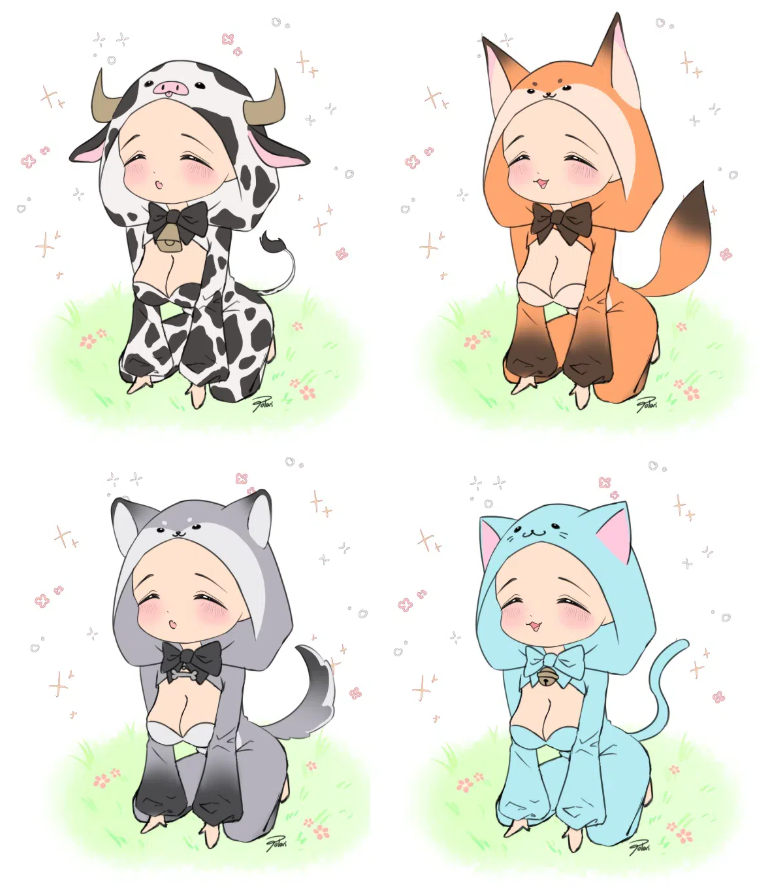 PotariVT's tweet photo. ~ 24HR RAFFLE ~
Moo! Kon! Awoo! Nya! What's the call of your people?
I need a sample piece for my new YCH! 

To enter:
🐮Like
🦊Retweet
🐺Drop your png
🐱Comment your animal call

Waitlist open on my vgen if you miss out on the raffle 💚 https://t.co/0RaB5KnCsS