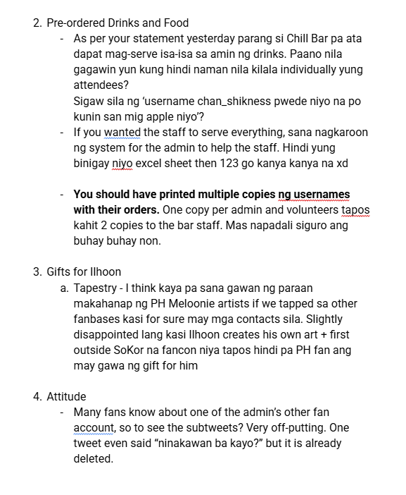 chan_shikness's tweet photo. Hi @ilhoonday_1004 posting this as one of the attendees so i got to experience how you handled events firsthand <3 hope you take this a constructive criticism since this is improvement, thanks ! https://t.co/WOD5E0mHfA