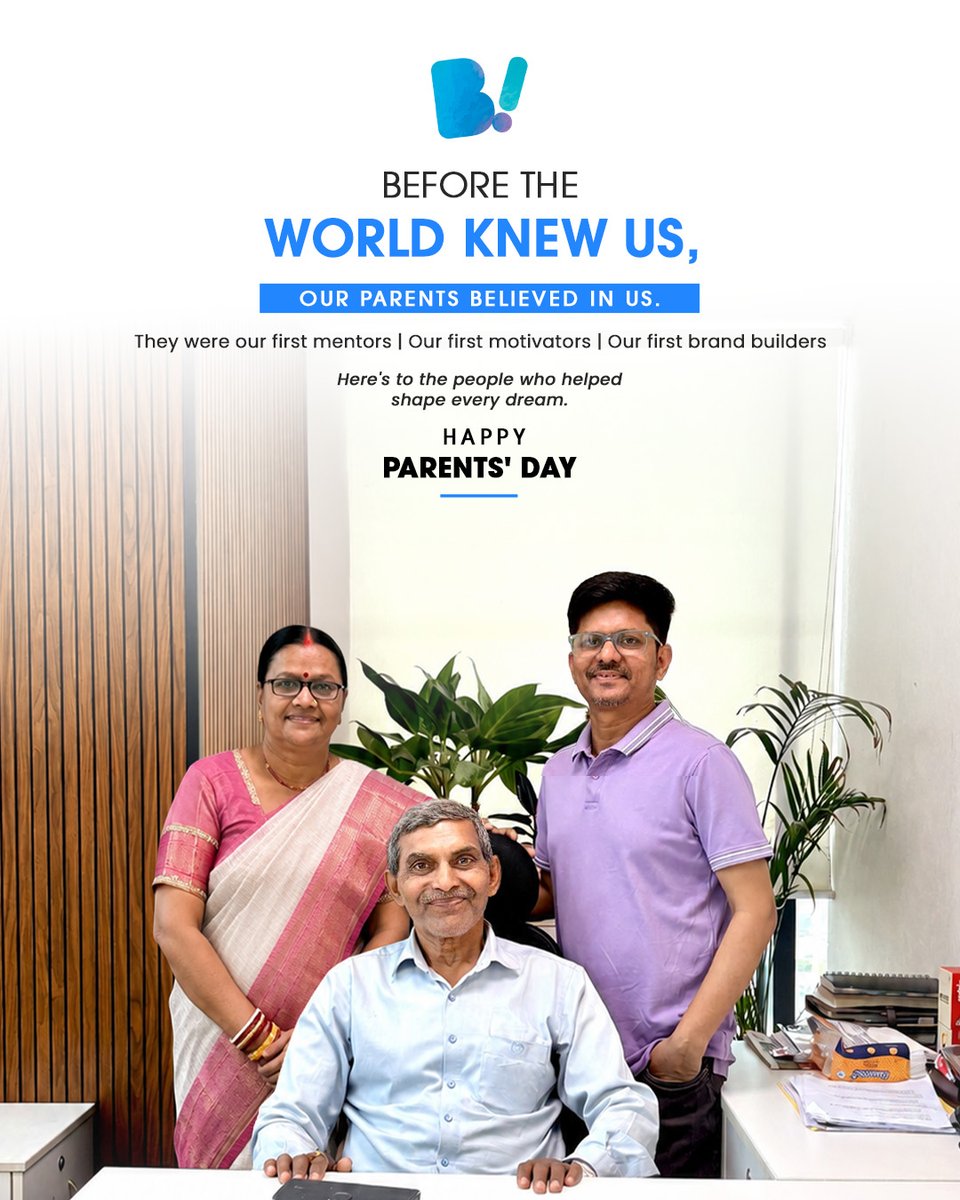 beingingenious_'s tweet photo. Before the world knew us, our parents believed in us. Their love, sacrifices, and encouragement became the foundation of every dream we chased.

Happy ParentsDay from Team Being Ingenious. 💙

#parentsday #familyfirst #gratitude #beingingenious #wehelpbusinessgrow https://t.co/hfP1dipKtD