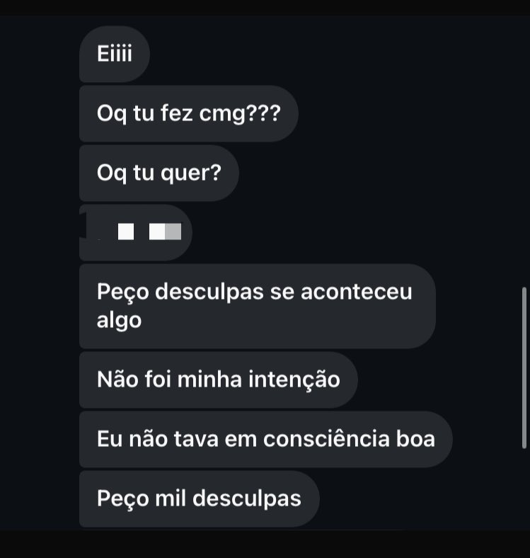 macieljeann's tweet photo. comig ja aconteceu parecido
me prometeu céus e terra de noite
e de manhã acordo com essa mensagem de um perfil “fake” https://t.co/x8J5q34Z5E