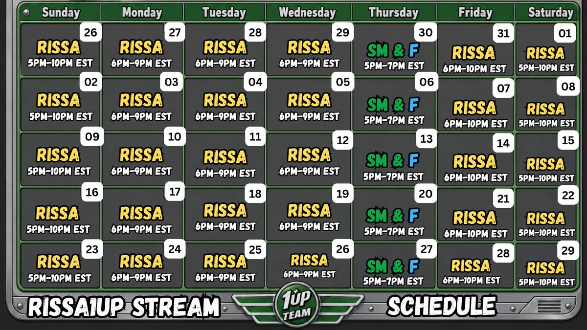 OneUPSoda's tweet photo. Hey everyone our Youtube Star Vtuber @Rissa1up
stream schedule is here and hope to see more people show up as she is NEW and SUPER DEDICATED 😎 . https://t.co/yDSFY70ZQ1