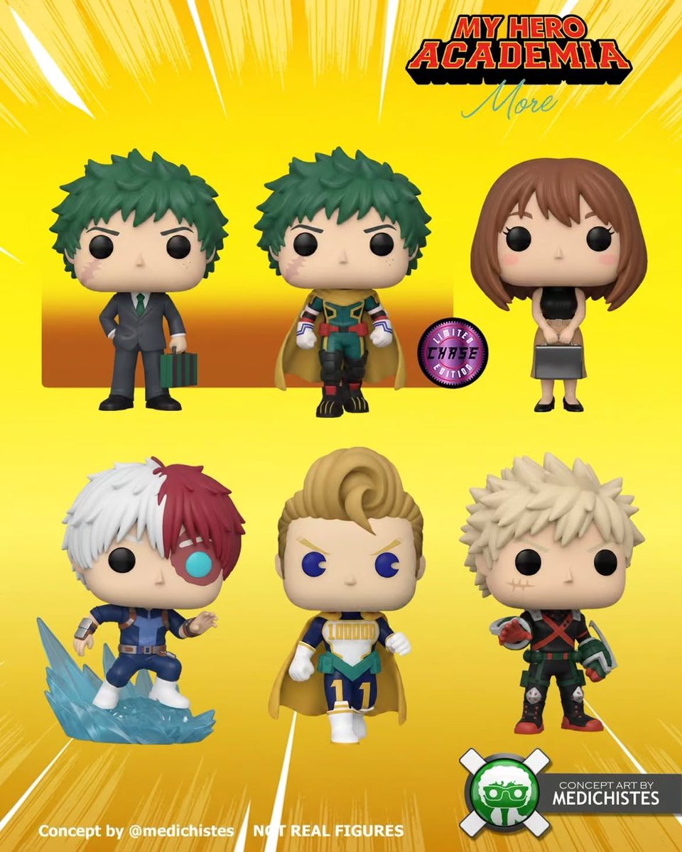 JonFunkos's tweet photo. My Hero Academia: More concepts by @medichistes (IG)!

#Funko #MyHeroAcademia https://t.co/ucFNuBbc9s