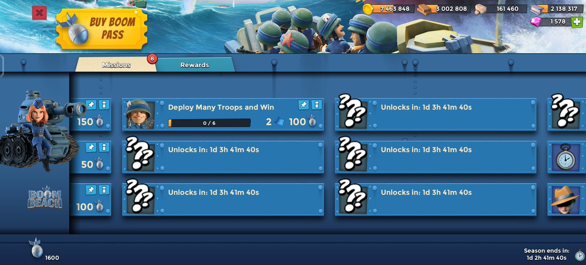 SeaofJIE's tweet photo. @BoomBeach Is this a bug? https://t.co/IQgaSBI3EW