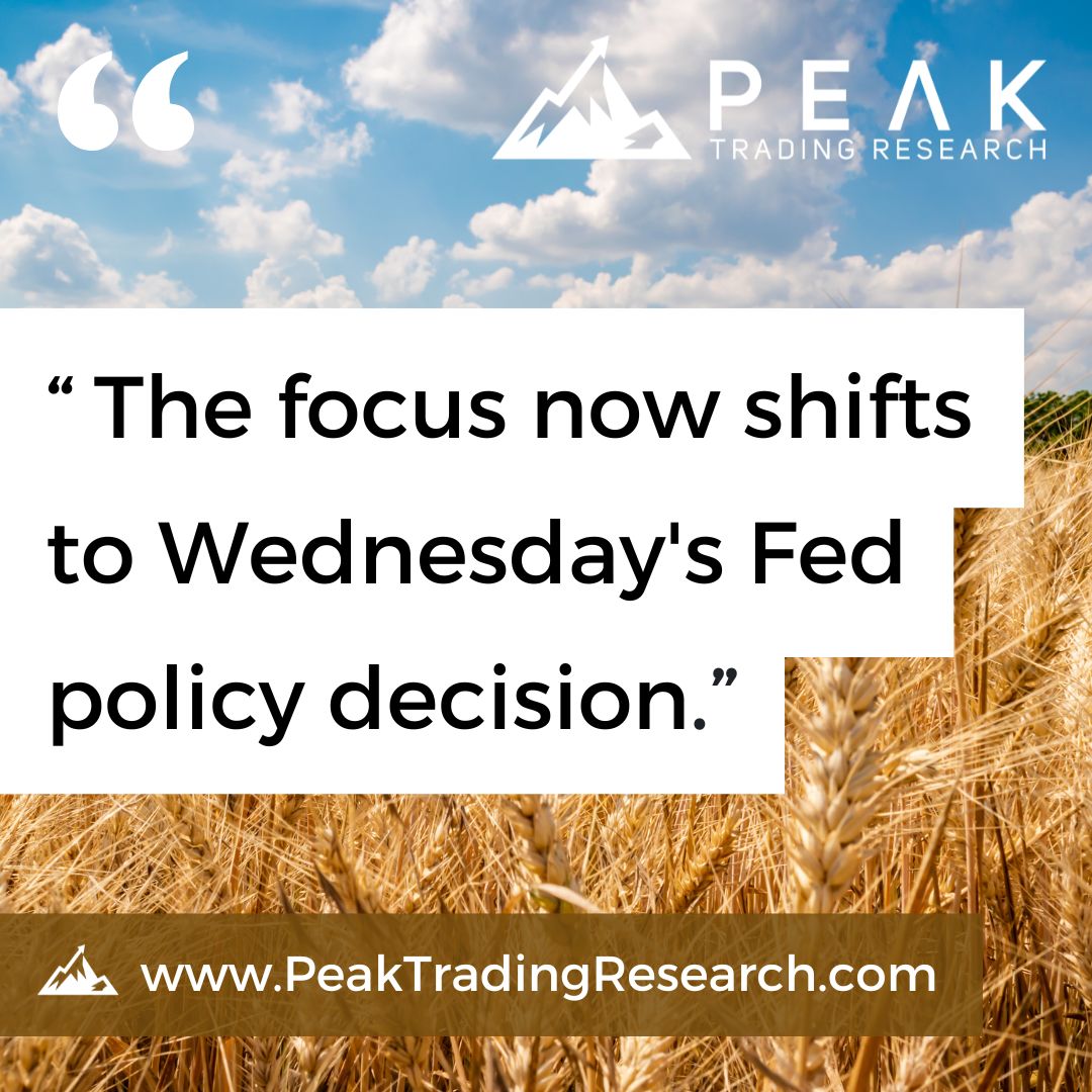 PeakTrading's tweet photo. 🌾 #AgsThisWeek: Hedge funds continue pouring money into Grain and Oilseed futures, now +$16.0B net long after five straight weeks of buying. 💰 Wednesday's Fed decision is the week's biggest macro event. 🏛️ U.S. weather stays warm early this week, with scattered thunderstorms across the Corn Belt. ⛈️ Bean Oil may be the market's best seasonal sell setup. 📉