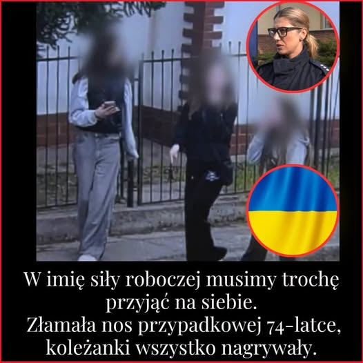 cuprwarszawa's tweet photo. 🚨🇺🇦 Legnica. 13-letnia Ukrainka uderzyła starszą kobietę – złamany nos. Nagrywała to. Dostała wszystko – 800+, szkołę – i tak odpłaca. Media milczą. #Legnica #Agresja #Ukrainka #Polska #Sprawiedliwość https://t.co/ac0WGlQxy1
