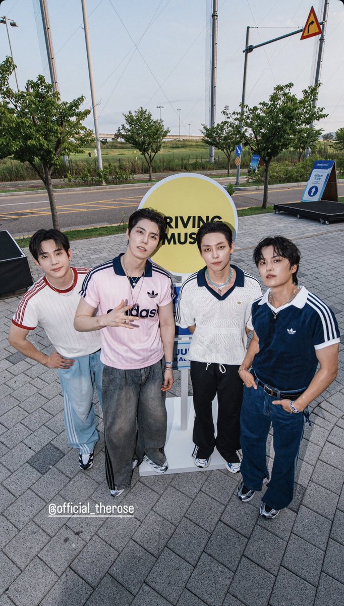 iwoolfmoonrose's tweet photo. I can’t explain how I’m proud of you guys, you were lil nervous and excited but you succeeded in the best way, you gave all the best I saw you so happy and you did a unforgettable performance 
🥀U
@ adidas originals Korea 

#TheRose #OUF2026 #oneuniversefestival #더로즈
#woosung #dojoon #taegyeom #hajoon