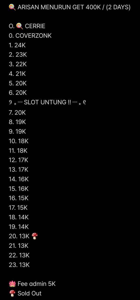 aarscerrie's tweet photo. 🌟 mett siankkk
halow, lagi nyari arisan slot untung? 💸
yuk gabung di Ars By Cerrie 🤍
get 400K/2D slot untungnya japoan receh2😋 
https://t.co/Hh34n3hkMx 🫶🏻 #bealanja  #arisan https://t.co/qzo7bm3zWU