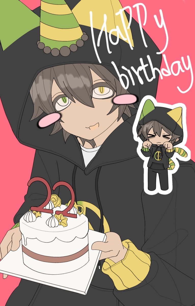 cikao1212's tweet photo. Happy birthday kenadian！🎀
我們貓兒又年長一歲。
依舊是老掉牙的祝福，希望貓兒天天開心，原本是打算卡點在各個平台發送，但今年太匆忙了，只在wechat上發了。
感謝今年遇到了最好的貓兒，希望F5的使用發揚光大∧
總而言之，貓兒生日快樂^~
#fanart       ㅤㅤㅤ https://t.co/UUGitGoiz8