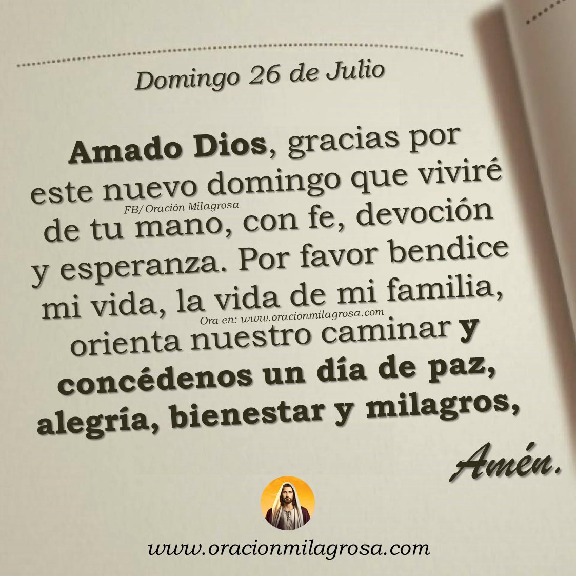 oracion_milagro's tweet photo. Oración para el domingo 26 de julio de 2026: https://t.co/Gbe7d8mxbd ✨ https://t.co/Fw6TpuEKOp