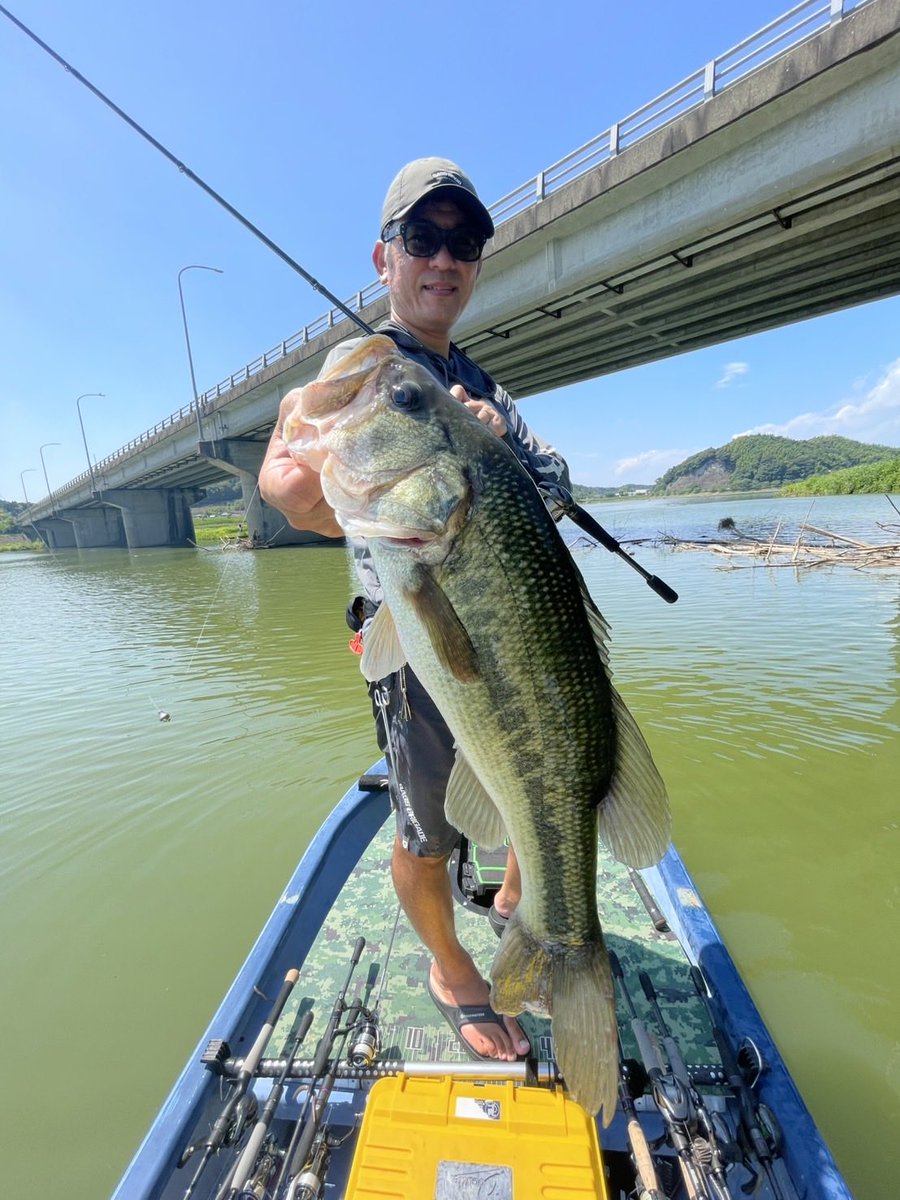 y_aichang's tweet photo. 久々に朝イチから高滝湖へ。
本湖を色々と周って48cm、47cmを含む15本で暑かったけど楽しかった！
フリーリグ、カバーネコ、ヘビキャロ、ジャークベイト。
これってカッコいい？楽しい釣り？
ライブスコープ使ってるからダサいか！？

#高滝湖 #ライブスコープ https://t.co/Xik7TNhdyc