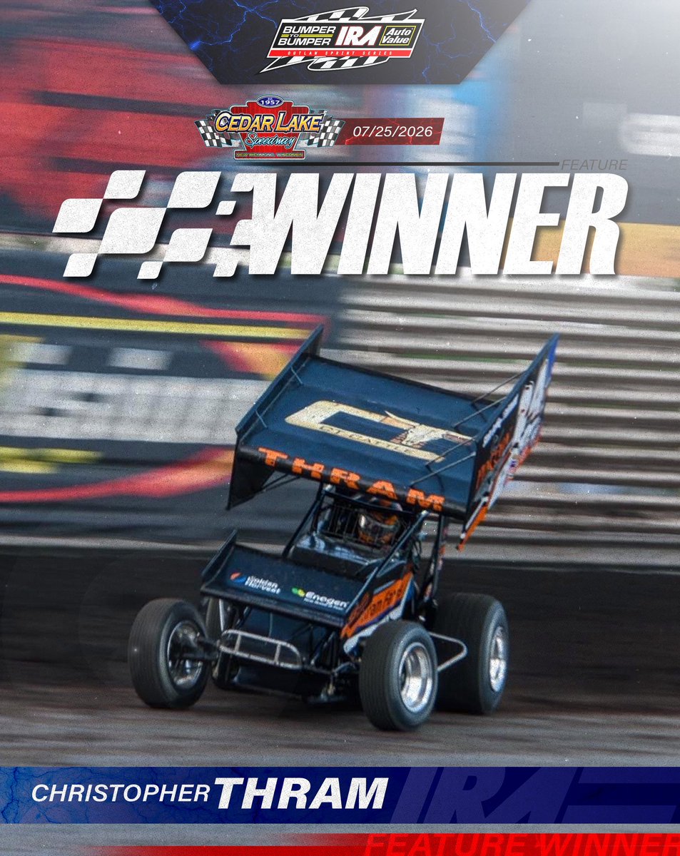 IRA_sprints's tweet photo. @cedar_the_lake Jerry Richert Memorial Winner: @thramracing24 

🥈: @kelbywattracing 
🥉: Jy Corbet

📸: James Jungemann https://t.co/r0WYuFR2ub