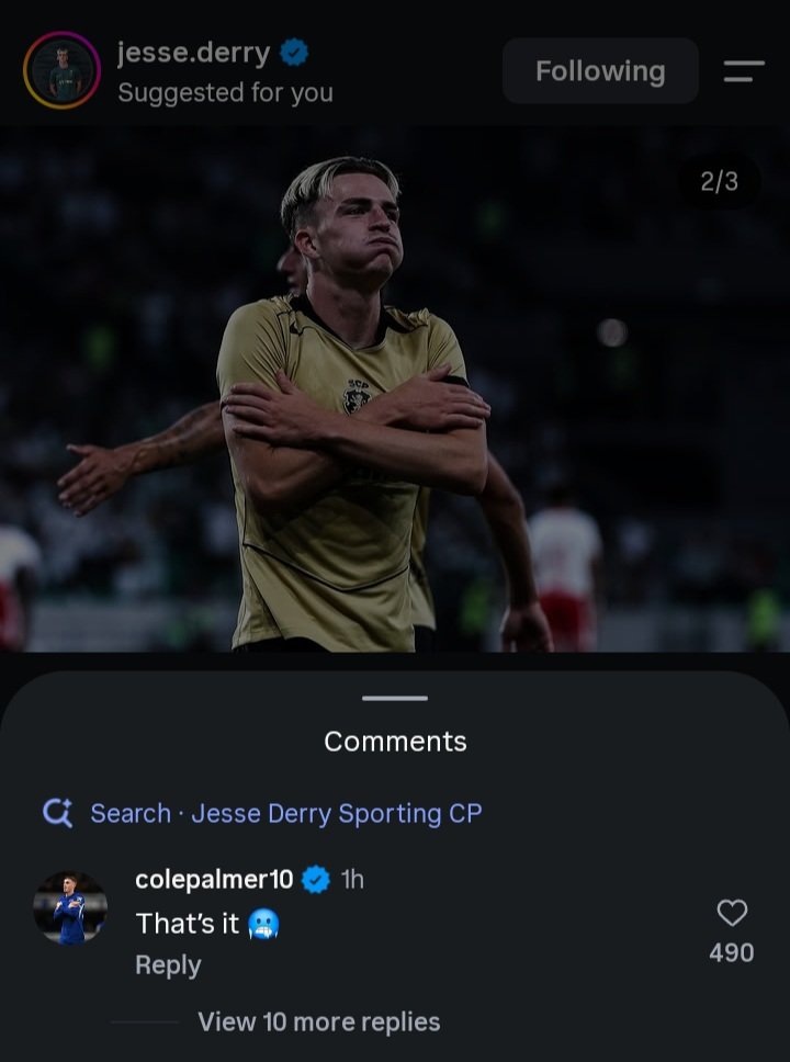 AgentBlueCFC's tweet photo. Cole Palmer approves. https://t.co/qRr9GW5gqz